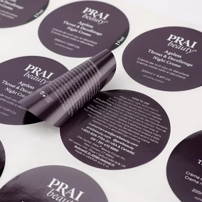 Peel-open information label from the production partner’s portfolio