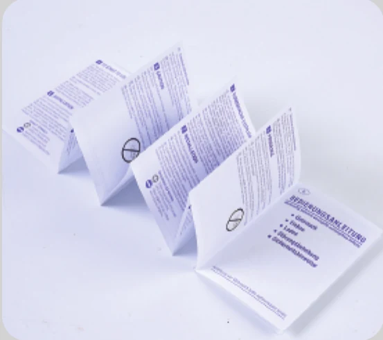 Printed literature examples from the manufacturer’s product handbook
